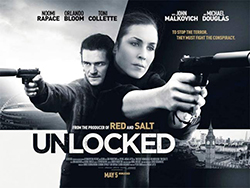 Jessica appears in the new film Unlocked starring Michael Douglas, Noomi Rapace, John Malkovich and Orlando Bloom